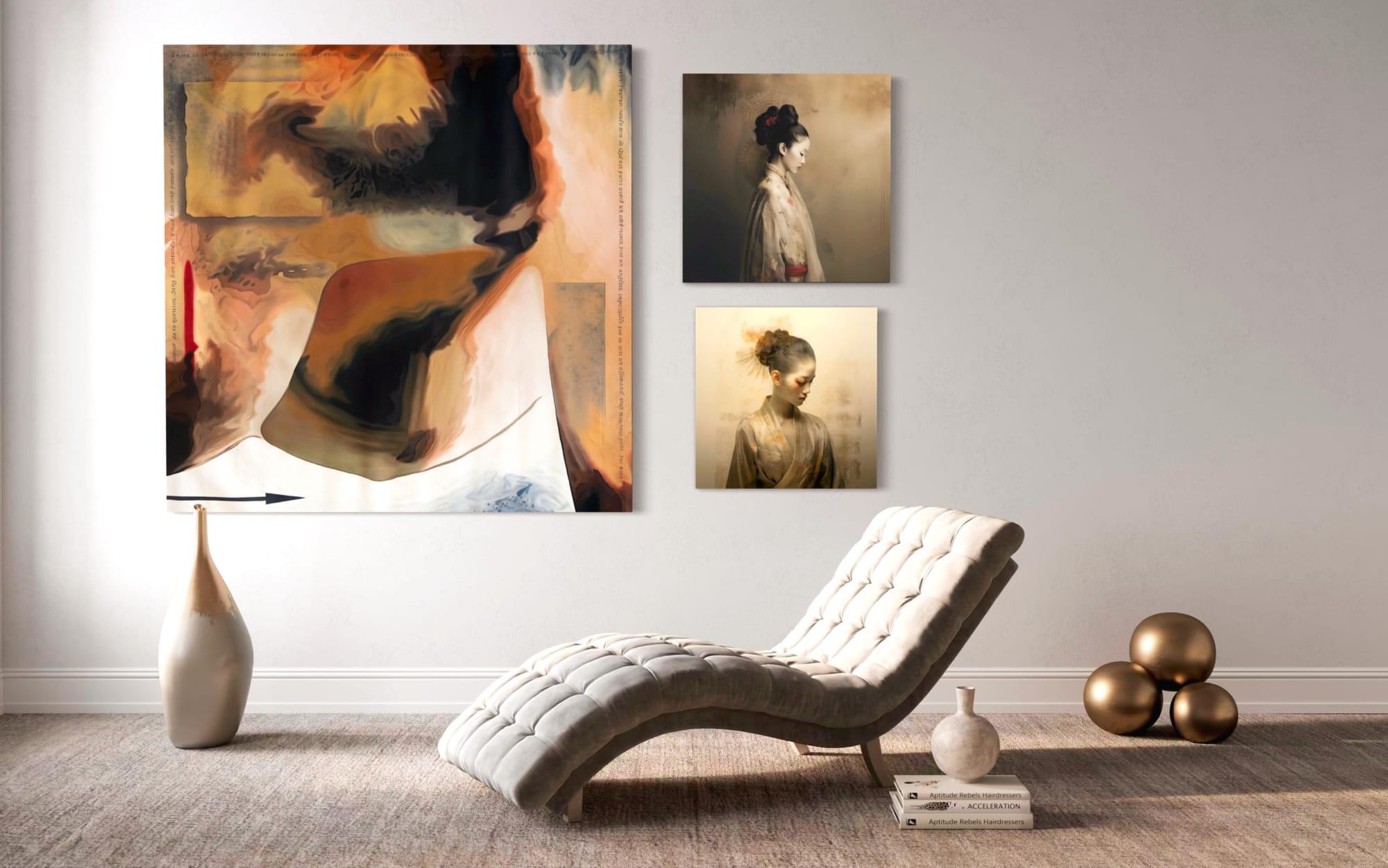 An example of how classical and digital art can elegantly coexist in the same space