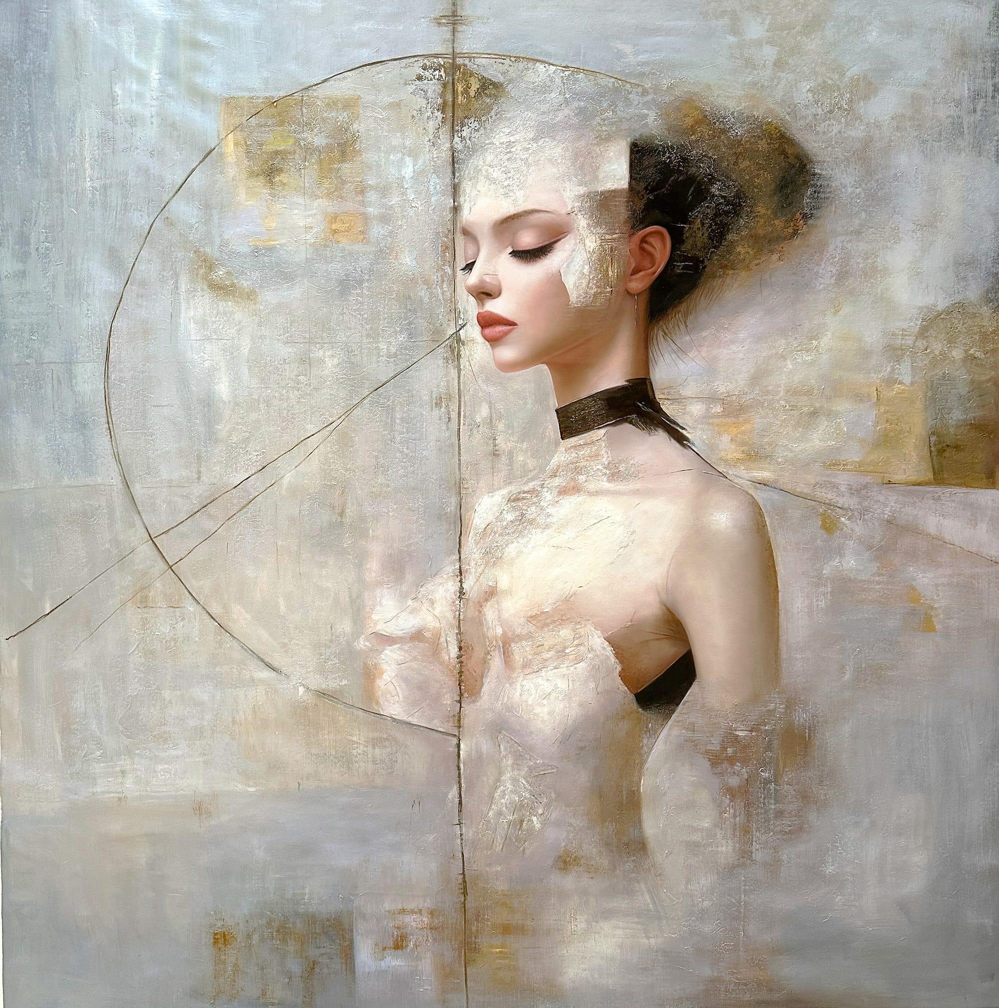 The Quiet Division 150 x 150 cm, 60 x 60 in. | Original Oil Painting on Canvas